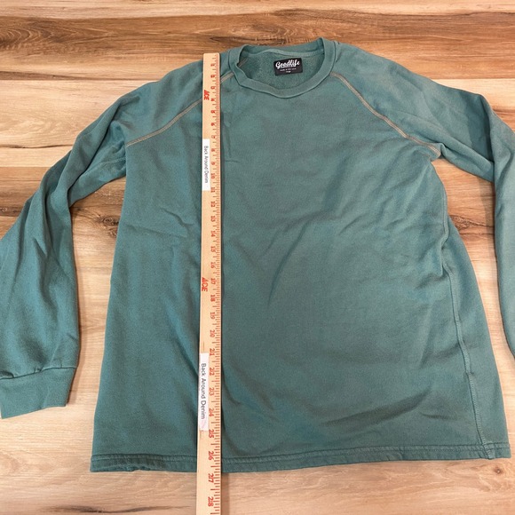 GOODLIFE Sweatshirt Mens Large Green Cotton Long Sleeve Crewneck Made in USA - Picture 4 of 9